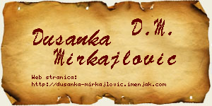 Dušanka Mirkajlović vizit kartica